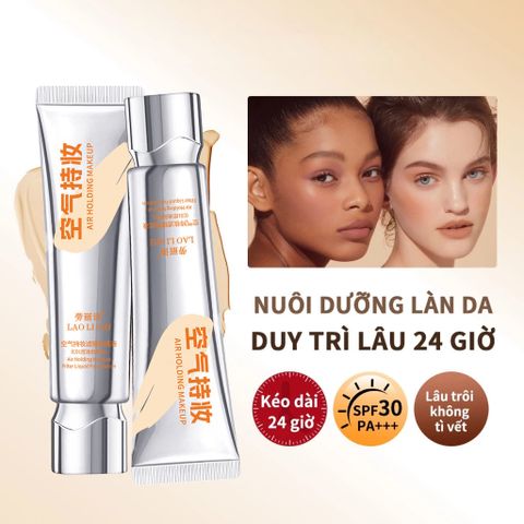 Kem Nền Dạng Lỏng Che Khuyết Điểm Toàn Diện Làm Trắng Dưỡng Ẩm Chống Thấm Nước Che Phủ Đốm Đen Hình Xăm