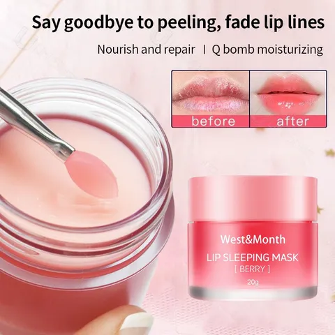 Mặt Nạ Ngủ Môi Lip Night Mask Dưỡng Ẩm, Căng Bóng Mềm Mịn Hương Dâu