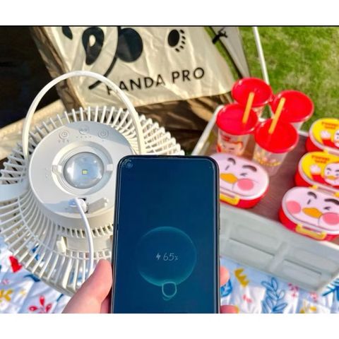  Quạt tích điện URINGO, chống muỗi, có đèn,Pin 10000mAh sạc được điện thoại