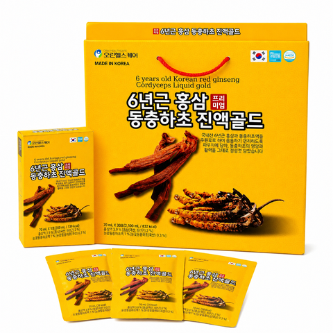 Nước Hồng Sâm Đông Trùng Hạ Thảo Orin Healthcare Hàn Quốc - Hộp 30 Gói 70ml - Tăng Cường Sức Khỏe và Miễn Dịch