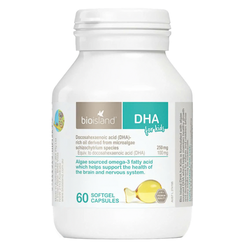 Viên uống DHA cho trẻ Bioisland 60 viên nhập chính ngạch - Hỗ trợ sức khỏe não bộ và thị lực, thực phẩm chức năng cho bé từ 4 tuần tuổi trở lên