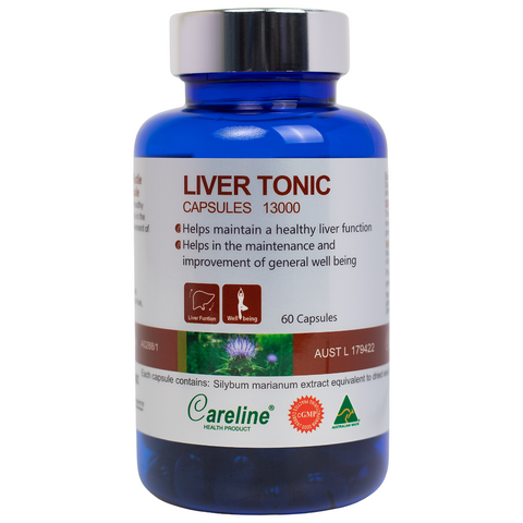 [Nhập khẩu] Liver tonic Careline - Viên nang bổ gan, duy trì và cải thiện chức năng gan (hộp 60v)