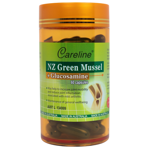 [Nhập khẩu] Khớp vẹm xanh - Nz Green Mussel Careline - Hỗ trợ sức khỏe xương khớp (60v)