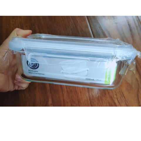 Bộ 3 Hộp Thủy Tinh Hình Chữ Nhật LocknLock Dung Tích 370ml, 640ml, 1040ml