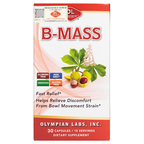 [Nhập khẩu] B-Mass Olympian Labs – Hỗ trợ người bị trĩ và suy giảm tĩnh mạch (Hộp 30v)