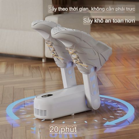 Máy Sấy Giày Thông Minh 20 Phút – Khử Mùi, Sấy Nhanh, Hẹn Giờ An Toàn