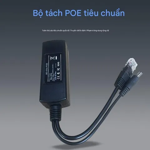 Bộ Tách Nguồn PoE Chuẩn IEEE 48V-56V Ra 12V – PoE Splitter Cách Ly An Toàn, Hàng Mới Giá Tốt