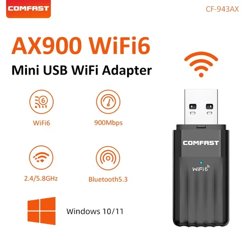 USB WiFi 6, Bluetooth 5.3, COMFAST CF-943AX, USB WiFi, adapter không dây