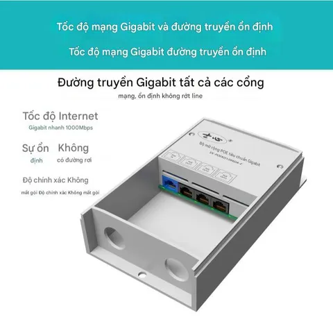 Bộ chia công POE 1 ra 3 Ngoài trời phù hợp cho camera