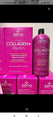 Nước uống đẹp da Liquid Collagen + Biotin Zena 900ml của Mỹ