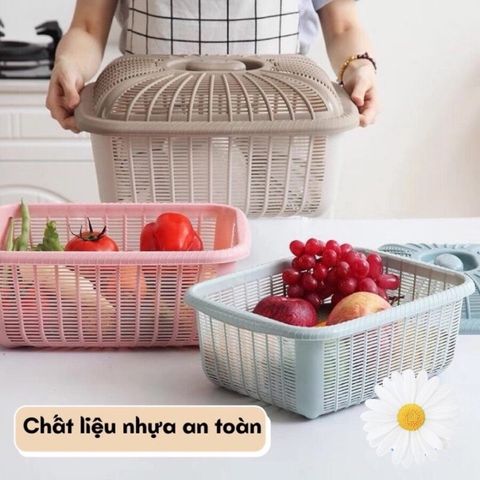 Rổ vuông có nắp đựng đồ Việt Nhật (TH306)
