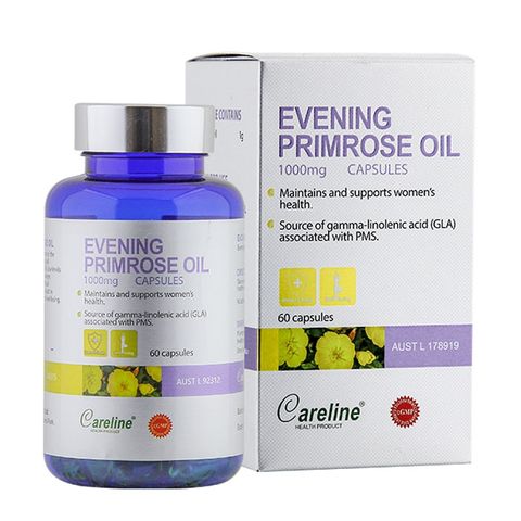 [Nhập khẩu] Careline Evening Primrose Oil 1000mg - Tinh dầu hoa anh thảo ép lạnh (60v)