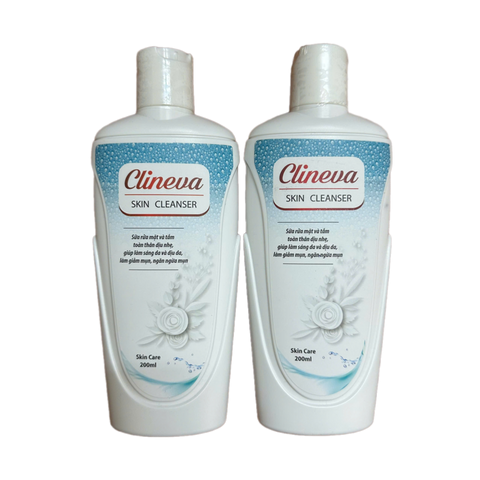 Sữa Rửa Mặt Clineva Derma Cleanser 200ml - Dịu Nhẹ, Giảm Mụn và Kích Ứng, Giúp Da Trắng Sáng, Mịn Tự Nhiên