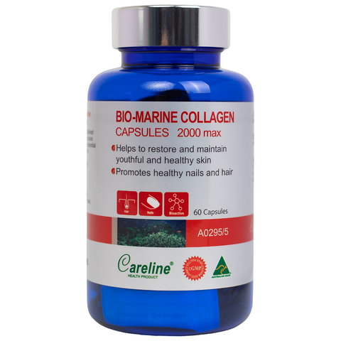 [Nhập khẩu] Viên uống Careline Bio Marine Collagen - Hỗ trợ làm đẹp da, ngăn ngừa lão hóa (60v)