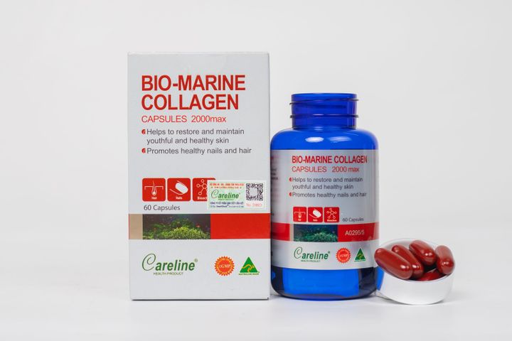 [Nhập khẩu] Viên uống Careline Bio Marine Collagen - Hỗ trợ làm đẹp da, ngăn ngừa lão hóa (60v)