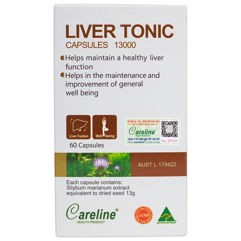 [Nhập khẩu] Viên uống bổ gan Liver Tonic Careline  (hộp 60v)