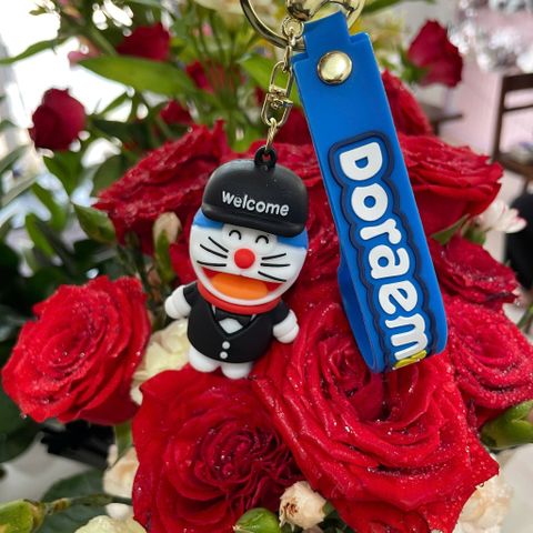 Móc khóa chìa khóa hoạt hình Cryon Shin Chan, Hello Kitty, Doraemon nhiều màu sắc, mẫu mã dễ thương