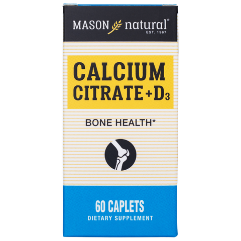 [Nhập khẩu] Mason Natural Calcium Citrate + D3 Giúp bổ sung canxi hữu cơ cho cơ thể (60v)