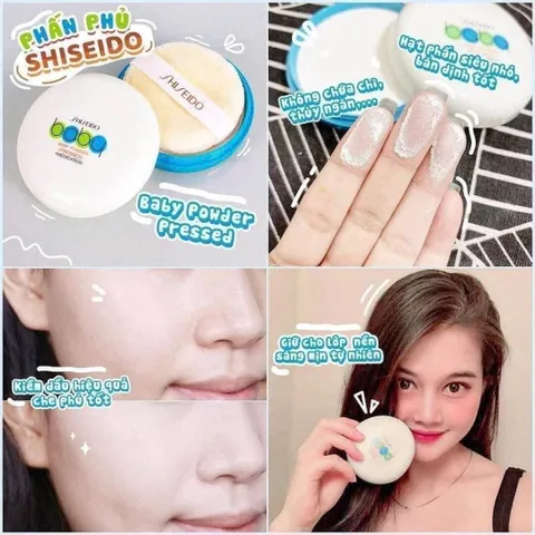 Phấn Phủ Dạng Nén Shiseido Nhật Bản 50g – Kiềm Dầu, Da Mịn Thoáng, Tiện Lợi Mọi Lúc