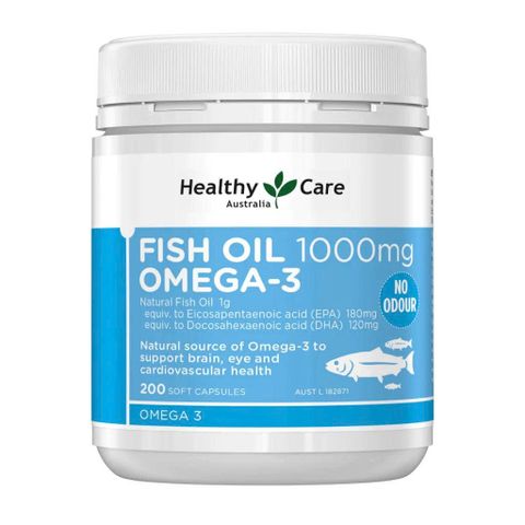 Dầu Cá Fish Oil Healthy Care Omega 3 1000mg -  Hỗ Trợ Sức Khỏe Tim Mạch, Mắt, Não, Hệ Thần Kinh, Mịn Da Từ Úc