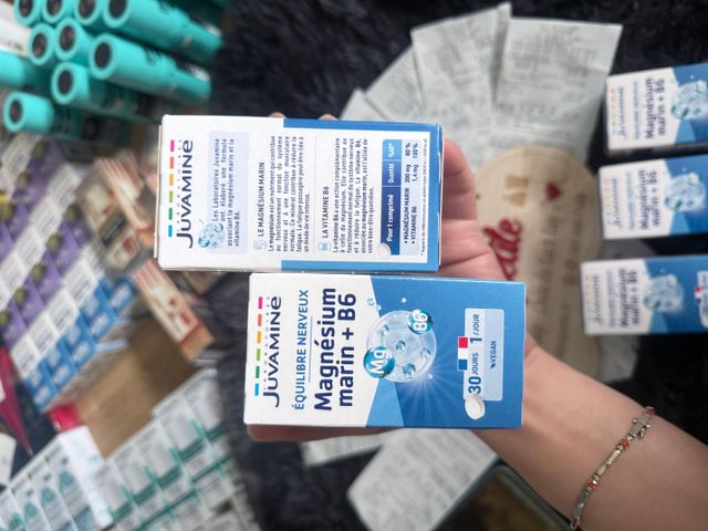 Magnesium marin + B6 hữu cơ Juvamine hộp 30v date 10/28