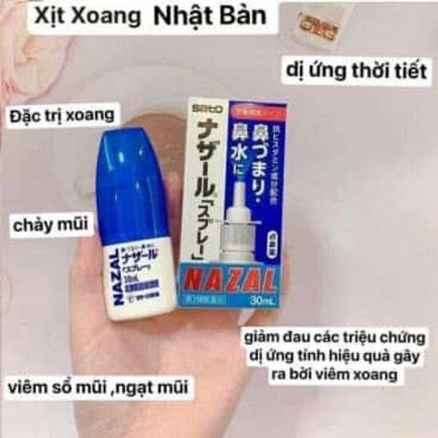 Dung Dịch Nazal Sato Nhật Bản 30ml - Giúp Làm Sạch Đường Hô Hấp