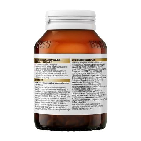 Viên uống Blackmores hỗ trợ sức khỏe cho phụ nữ mang thai chai 60 viên của Úc
