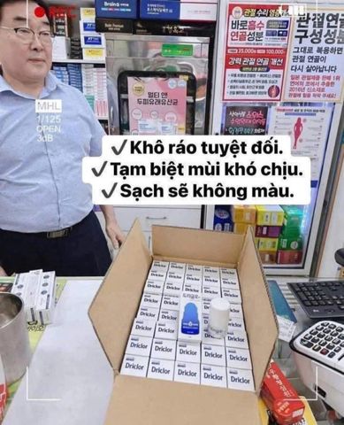 LĂN NÁCH HIỆU  Driclor KOREA.