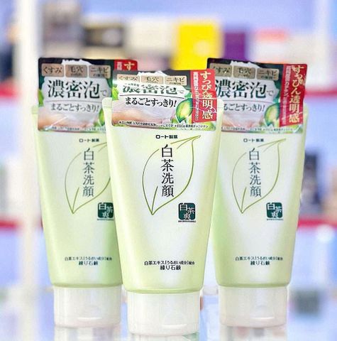 Sữa Rửa Mặt Rohto Shirochaso Nhật Bản – Chiết Xuất Trà Xanh Matcha, Sạch Sâu Không Khô Căng