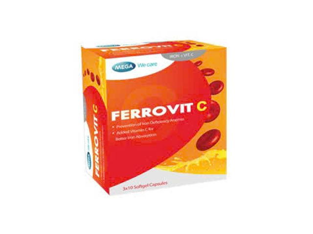 (CHÍNH HÃNG) Viên Uống Ferrovit C Giúp Bổ Sung Sắt Và Vitamin Hỗ Trợ Giảm Thiếu Máu - Hộp 30 Viên