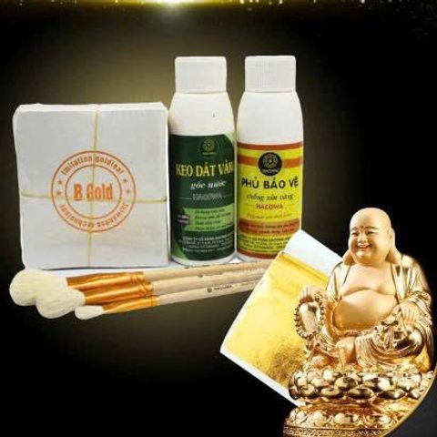 Combo dát vàng dừa Tết gồm 500 lá vàng kèm đủ phụ kiện