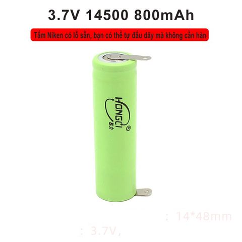 PIN MÁY CẠO RÂU 14500 3.7V 500mAh, DÙNG MÁY CẠO RÂU, TÔNG ĐƠ, MÁY TĂM NƯỚC, XE ĐỒ CHƠI 651188