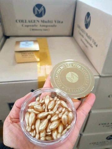 Viên tinh chất Collagen JM Multi Vita Capsule Ampoule - Serum làm sáng da, tăng độ đàn hồi, hỗ trợ phục hồi da  .