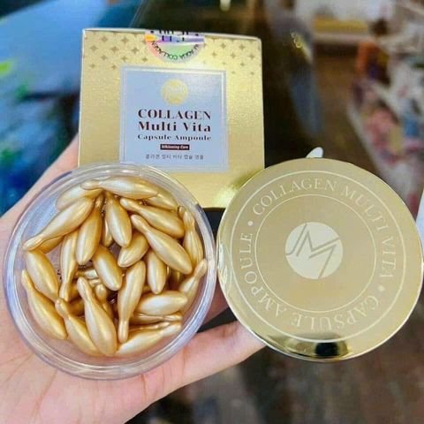 Viên tinh chất Collagen JM Multi Vita Capsule Ampoule - Serum làm sáng da, tăng độ đàn hồi, hỗ trợ phục hồi da  .