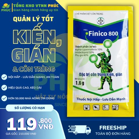 [CHÍNH HÃNG] Giá Sỉ 10 Gói Trừ Kiến, Gián, Muỗi Finico - Hiệu Quả Cao, Kéo Dài, An Toàn