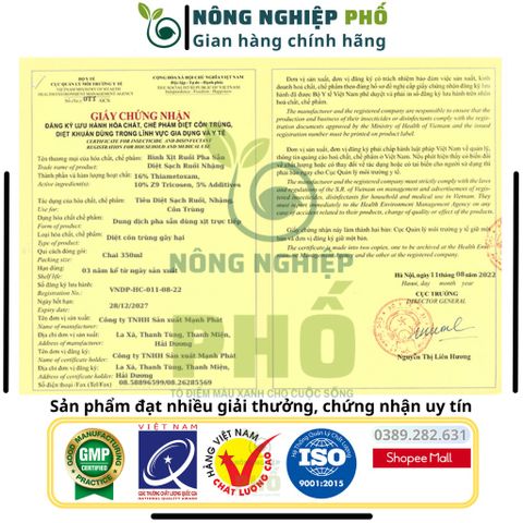 Bình xịt Diệt Ruồi Mạnh Phát Multiagro hàng chính hãng - Diệt sạch ruồi, nhặng, ruồi vàng, muỗi an toàn hiệu quả 100% 739205