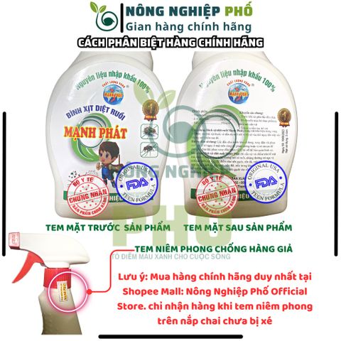 Bình xịt Diệt Ruồi Mạnh Phát Multiagro hàng chính hãng - Diệt sạch ruồi, nhặng, ruồi vàng, muỗi an toàn hiệu quả 100% 739205