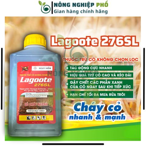 Thuốc trừ cỏ cháy nhanh Lagoote 276SL Multiagro chai lớn 1L, Diệt cỏ lưu dẫn mạnh, diệt tận gốc rễ cỏ hiệu quả nhanh 739225
