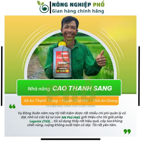 Thuốc trừ cỏ cháy nhanh Lagoote 276SL Multiagro chai lớn 1L, Diệt cỏ lưu dẫn mạnh, diệt tận gốc rễ cỏ hiệu quả nhanh 739225