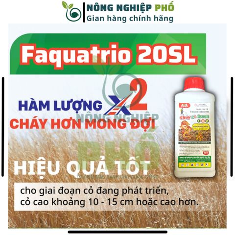 Chế phẩm cỏ Faquatrio 20SL Multiagro chai 900ml, Thuốc trừ cỏ hoang, lưu dẫn cực mạnh diệt tận gốc rễ cỏ kháng 739239