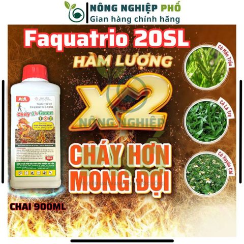 Chế phẩm cỏ Faquatrio 20SL Multiagro chai 900ml, Thuốc trừ cỏ hoang, lưu dẫn cực mạnh diệt tận gốc rễ cỏ kháng 739239