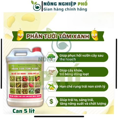 Phân tưới Tôm xanh can 5Lít cho cây cảnh, cây kiểng, rau màu, hoa...- Tăng năng suất, chất lượng cây trồng 739253