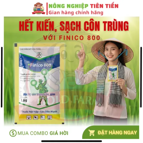 [CHÍNH HÃNG GIÁ TỐT] Quản Lý Kiến Gián Côn Trùng Nhanh Hiệu Quả FINICO 800 - Dùng Trong Nhà Ở, Cây Trồng, Chuồng Trại 739250