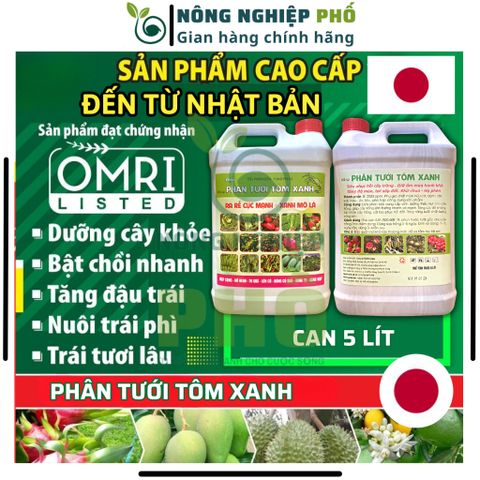 Phân tưới Tôm xanh can 5Lít cho cây cảnh, cây kiểng, rau màu, hoa...- Tăng năng suất, chất lượng cây trồng 739253
