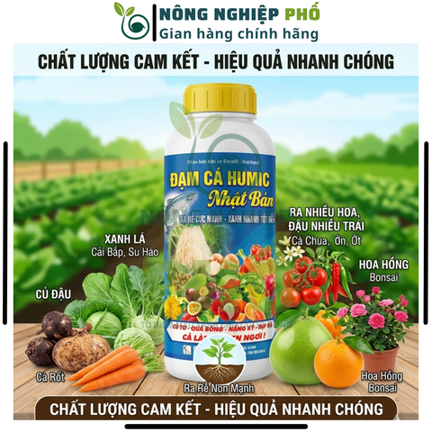 Phân Bón ĐẠM CÁ HUMIC Nhật Bản Ra Rễ Cực Mạnh, Xanh Nhanh Tốt Bền Cho Các Loại Cây Trồng, Hoa Kiểng, Rau Màu 739248