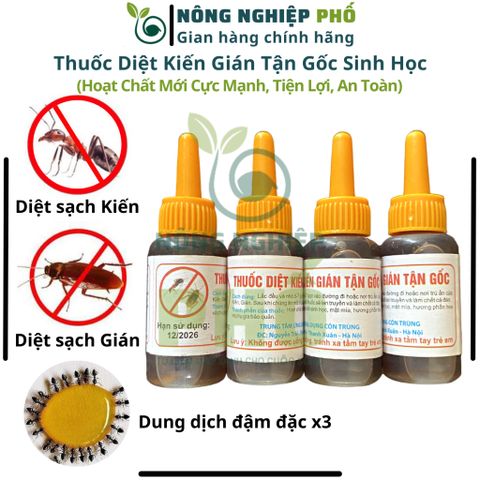 Chế phẩm diệt KIẾN GIÁN tận gốc sinh học an toàn - Hoạt chất mới, thiết kế sử dụng tiện lợi