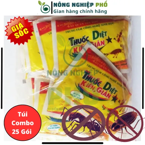 Trừ kiến, gián sinh học gói 20g an toàn, Bột rắc kiến, gián - Chế phẩm xua đuổi Kiến, Gián