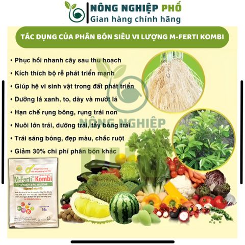 [GÓI LỚN]Phân Bón Siêu Vi Lương KOMBI Multiagro 10gr- Bổ Sung Các Vi Lượng Thiết Yếu Cho Cây Còi Cọc, Vàng Lá, Xoăn Ngọn 739289