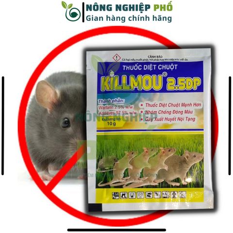 Thuốc Diệt Chuột Killmou 2.5DP Multiagro Thế Hệ Mới (Gói 10g) - Diệt Chuột Mạnh Hơn, Nhanh Hơn 739310