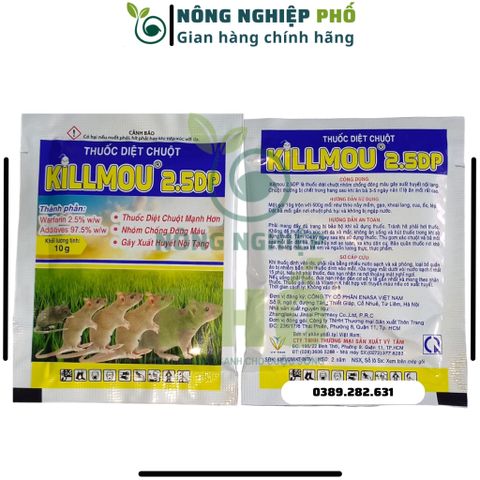 Thuốc Diệt Chuột Killmou 2.5DP Multiagro Thế Hệ Mới (Gói 10g) - Diệt Chuột Mạnh Hơn, Nhanh Hơn 739310